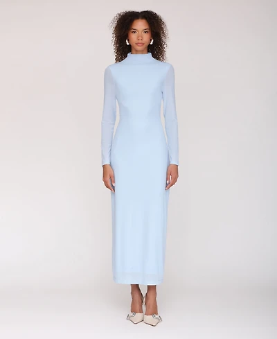 Avec Les Filles Women's Mock Neck Maxi Dress