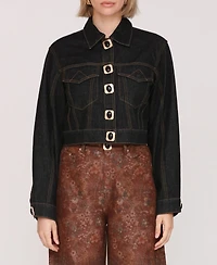 Avec Les Filles Women's Long Sleeve Trucker Jacket