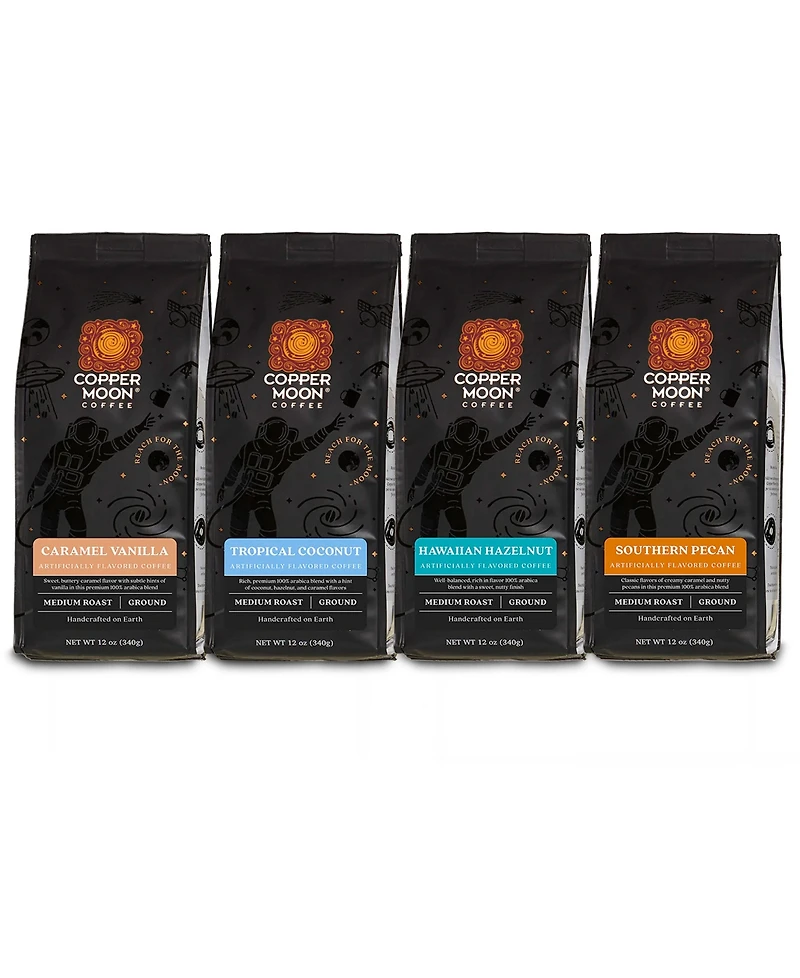 Ground Coffee, Flavored Blends Variety Pack, 48 Ounces
