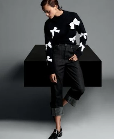 Karl Lagerfeld Paris Womens All Over Bow Sweater P Xs Xl