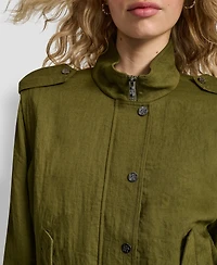Dkny Women's Heavy Twill Bomber Long Sleeves Jacket