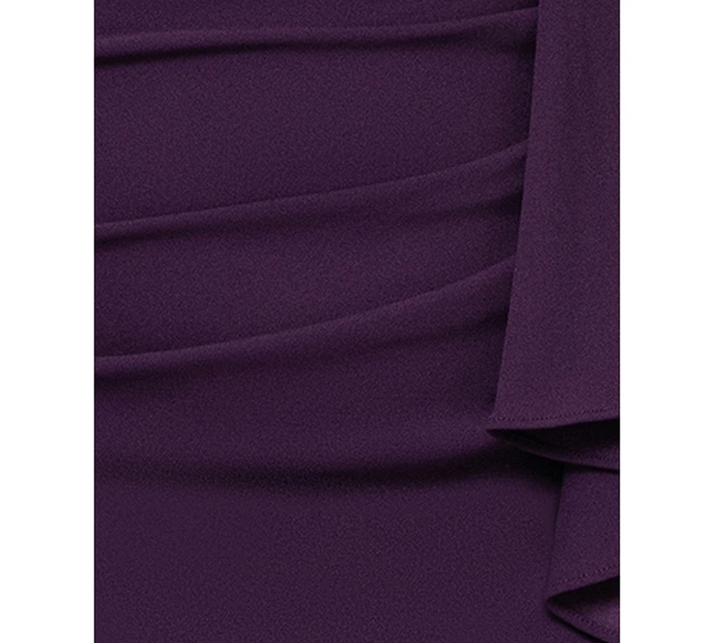 Betsy & Adam Plus Ruffle Detail Maxi Dress
