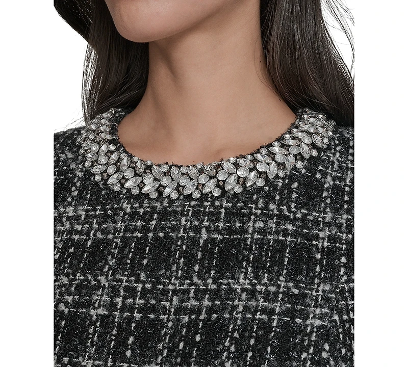 Eliza J Petite Embellished Fit and Flare Dress