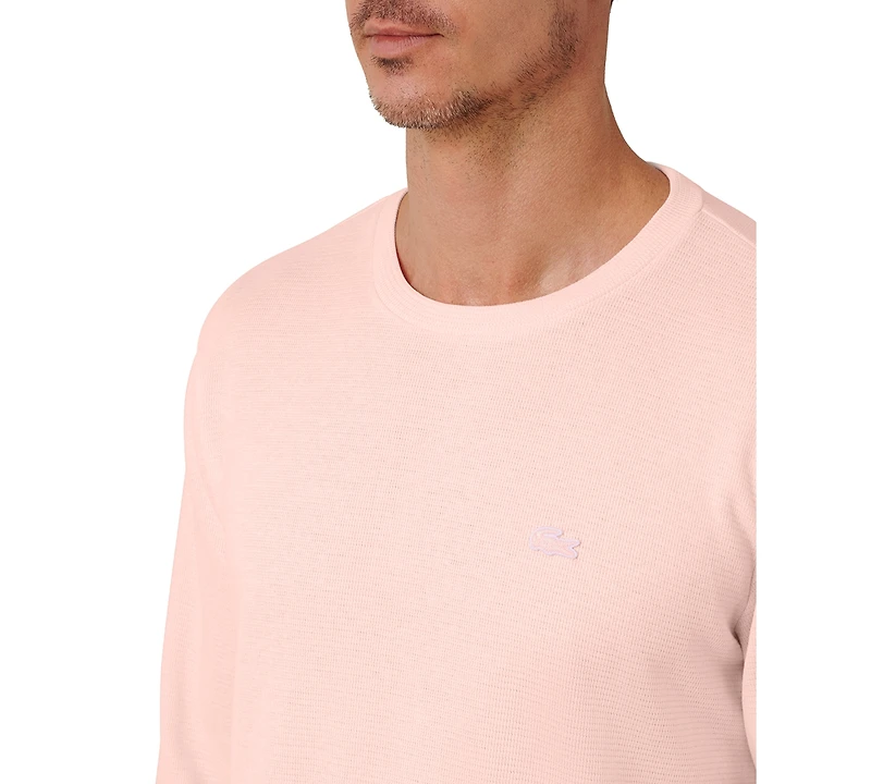 Lacoste Men's Waffle-Knit Thermal Sleep Shirt