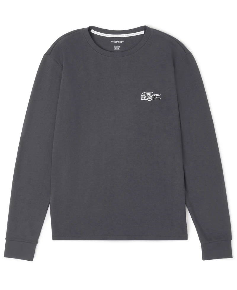 Lacoste Men's Small Croc Thermal Long Sleeve T-Shirt