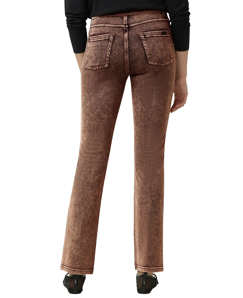Hue Women's High-Rise Denim Baby Bootcut Leggings