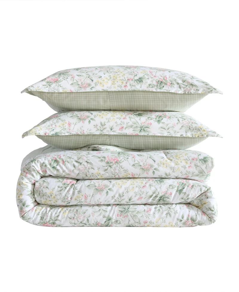 Laura Ashley Bramble Floral Cotton 2-Pc. Comforter Set, Twin