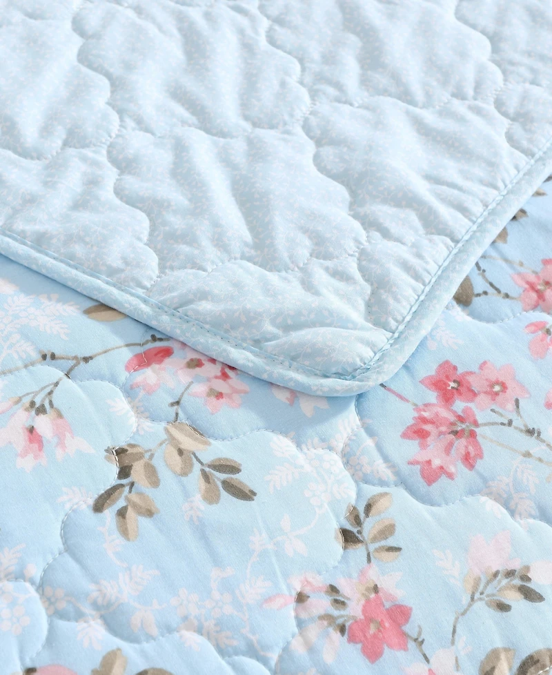 Laura Ashley Blissful Dream Cotton 3-Pc. Quilt Set, King