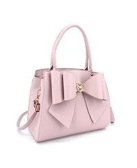 Like Dreams Park Double Bowtie Zipper Satchel Bag