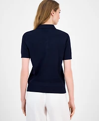 Tommy Hilfiger Women's Embellished Polo Sweater