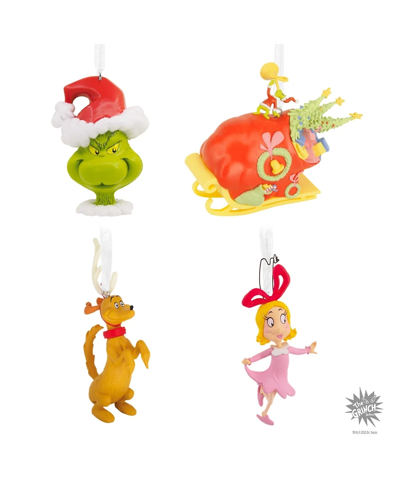 Hallmark Dr. Seuss's How the Grinch Stole Christmas Ornaments, Set of 4