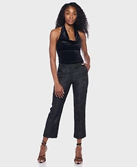 Alex & Sophia Women's Halter Cowl Neck Top