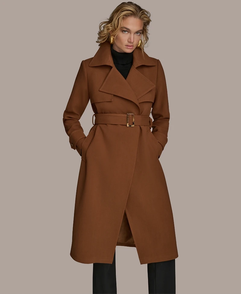 Donna Karan New York Women's Belted Notched-Collar Trench Coat