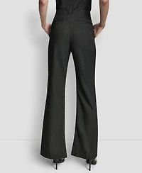 Dkny Women's Fit and Flare Mid Rise Trousers