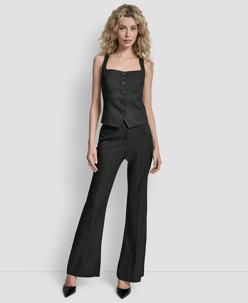 Dkny Women's Button Front Sleeveless Vest