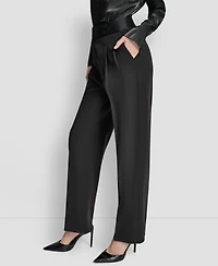 Dkny Women's Tuxedo Look Wide Leg Trousers