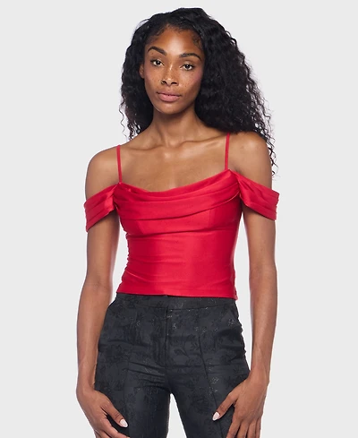 Alex & Sophia Women's Spaghetti Strap Off-The-Shoulder Top