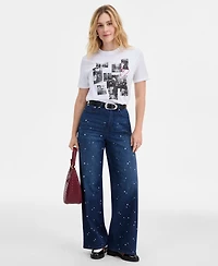 On 34th Women's Knit Photo Collage Graphic T-Shirt, Macy's Exclusive