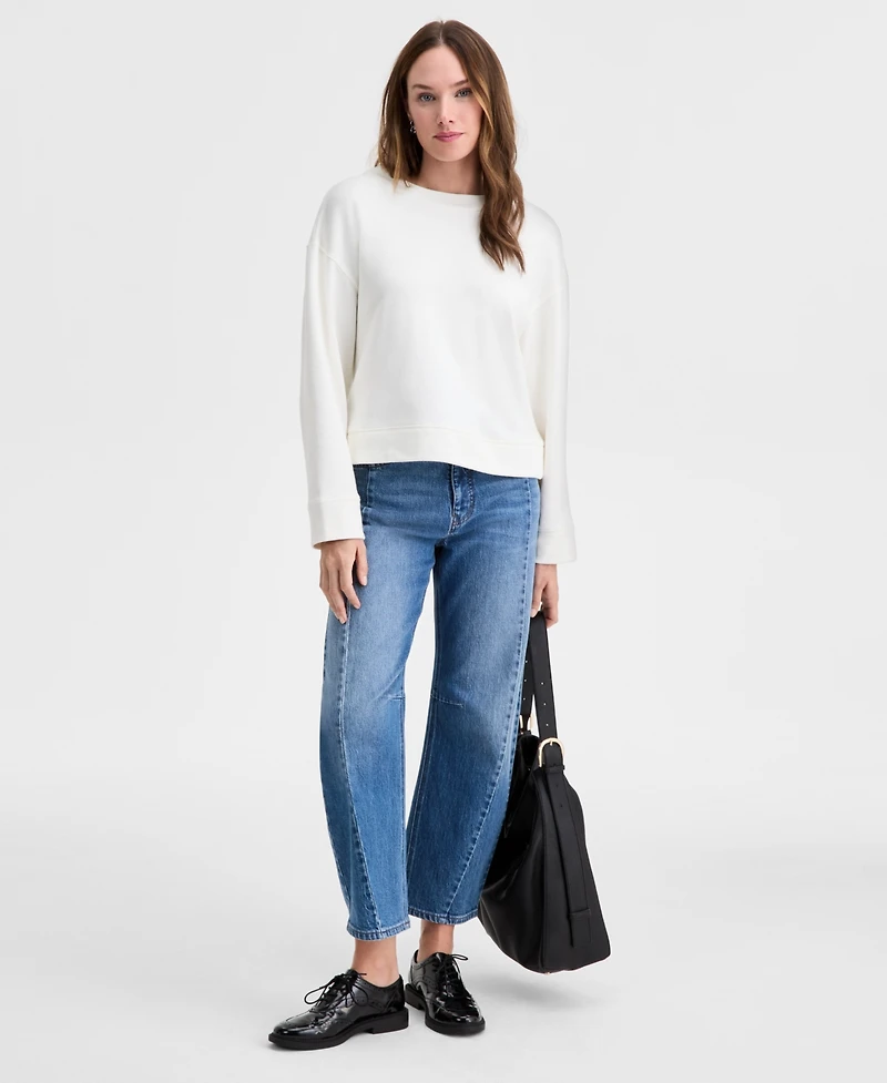 On 34th Women's Long-Sleeve Bow-Back Sweatshirt, Macy's Exclusive