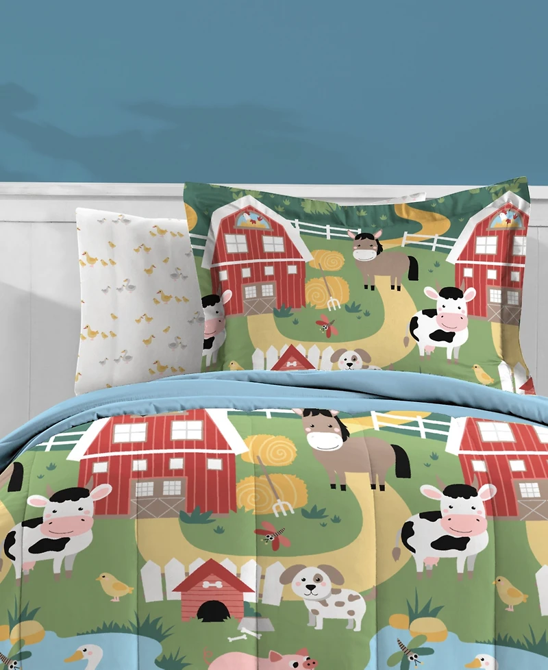 Dream Factory Barnyard Animals 7-Pc. Comforter Set, Full
