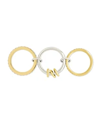 Sterling Forever Garwyn Linked Stacking Ring Set