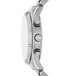 Michael Kors Men's Lexington Chronograph Silver-Tone Stainless Steel Watch, 44mm