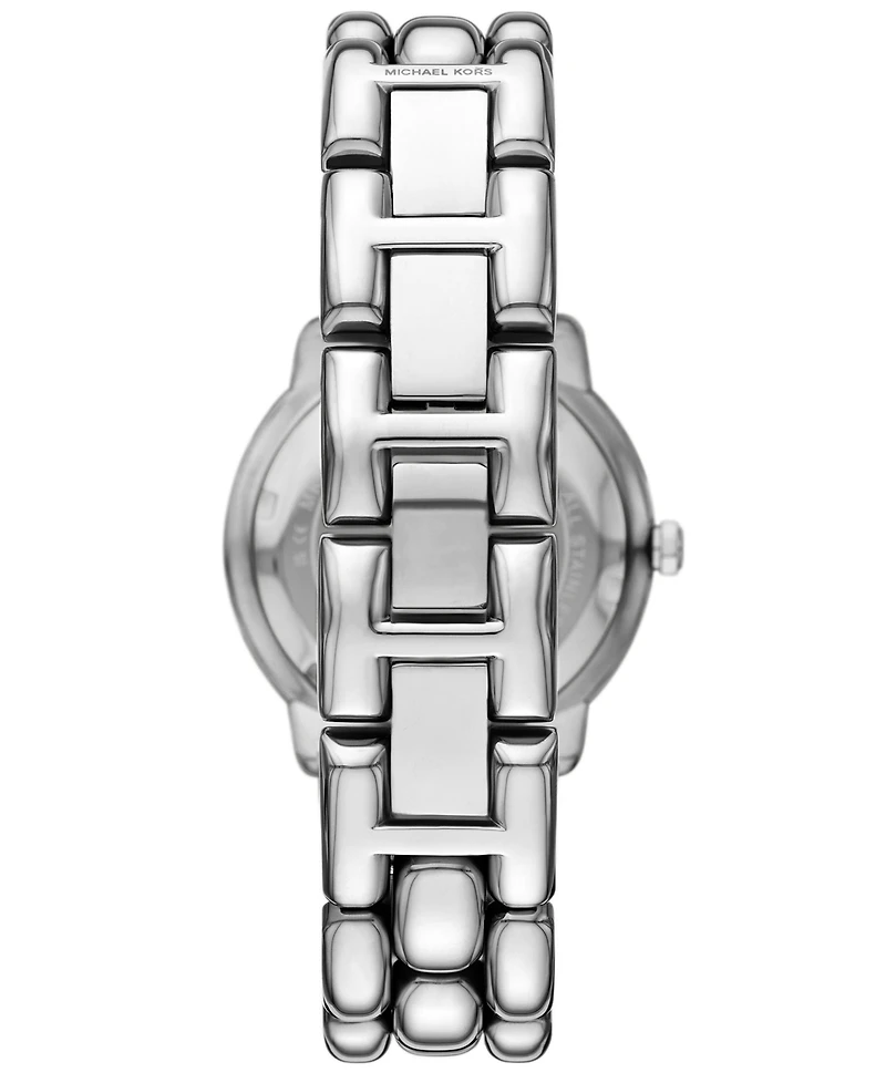 Michael Kors Women's Phoebe Three-Hand Silver-Tone Stainless Steel Watch, 36mm