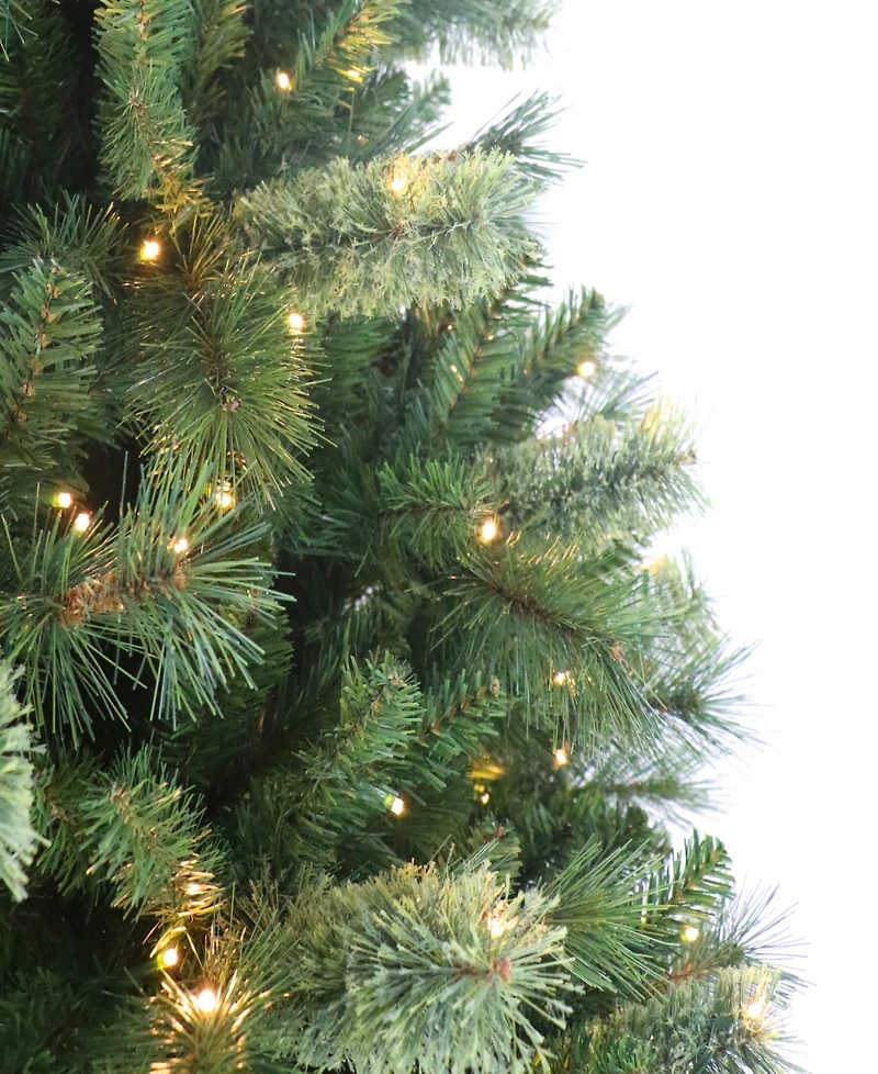 Puleo 9' Pre-Lit Artificial Teton Pine Tree with Led Lights