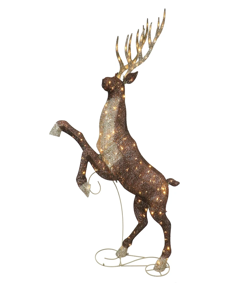 Puleo 72" Pre-Lit Outdoor Elk with Warm White Twinkling Led Lights