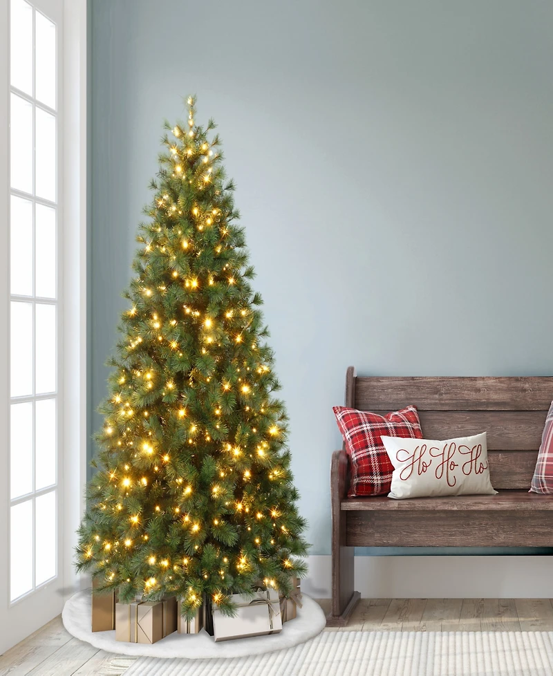 Puleo 6.5' Pre-Lit Artificial Colorado Pine Christmas Tree with Dual Function Led Lights