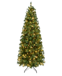 Puleo 7.5' Pre-Lit Artificial Colorado Pine Christmas Tree with Dual Function Led Lights
