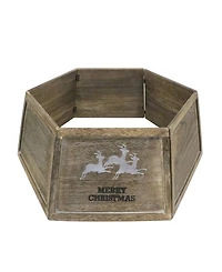 Puleo 31.5" Wood Christmas Tree Collar