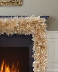 Puleo 9' x 10" Artificial Rose Round Valley Pine Garland