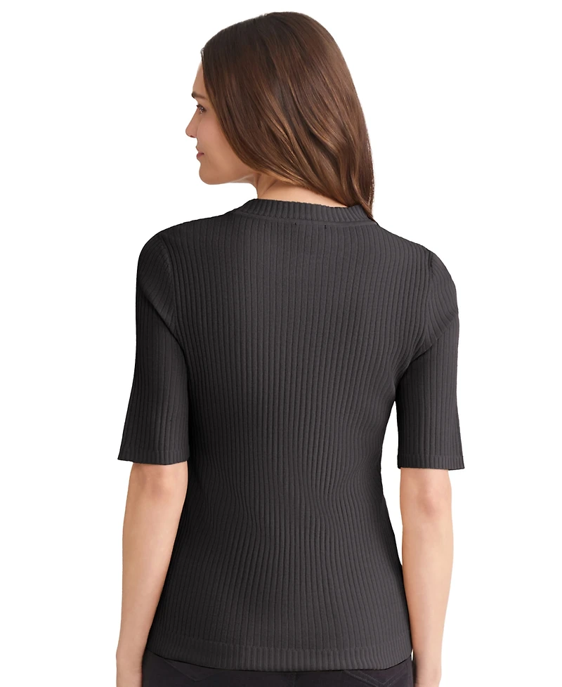 Jones New York Petite Sutton Short-Sleeve Knit Top