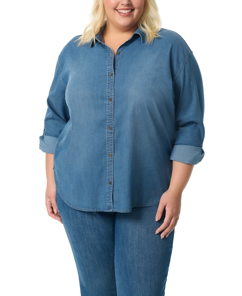 Gloria Vanderbilt Plus Amanda Long Sleeve Shirt