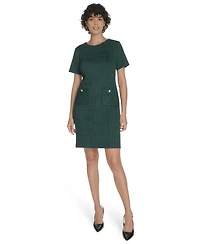Tommy Hilfiger Petite Short Sleeve Knit Shift Dress