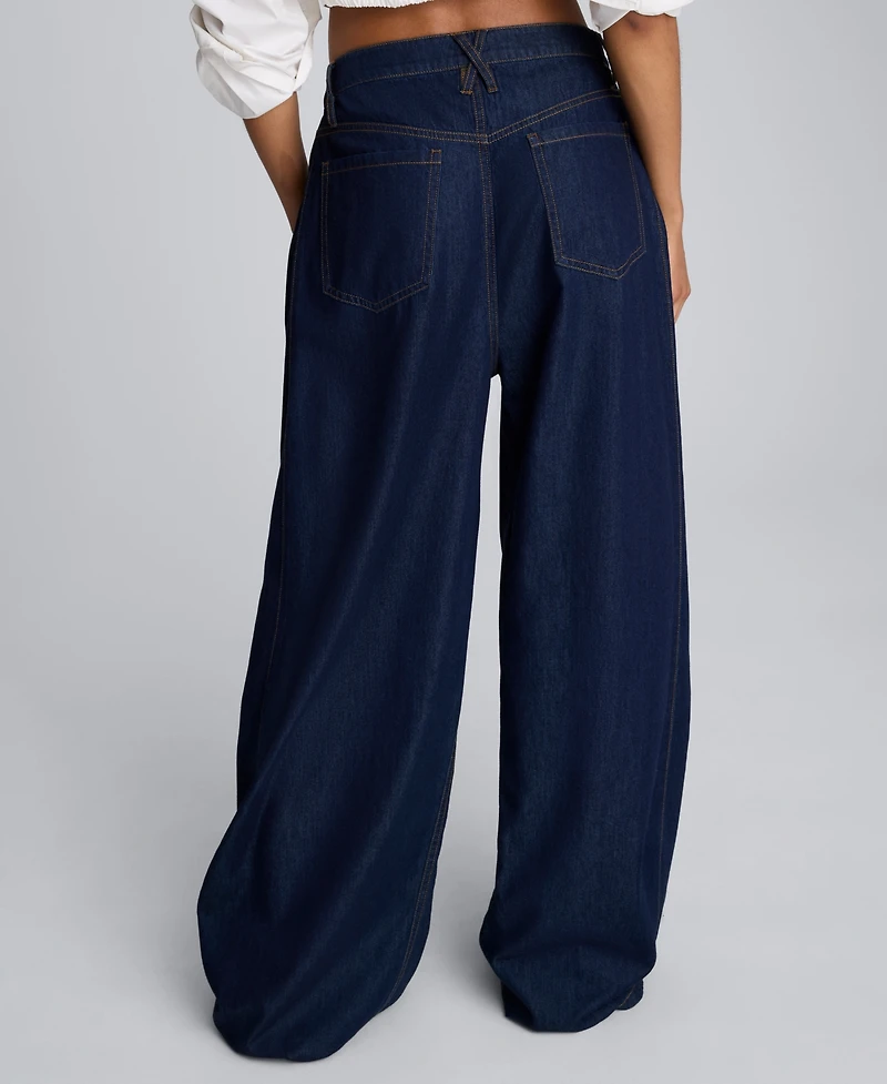 Kenneth Cole Women's High-Rise Pleated Jeans