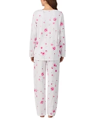 Eileen West Women's Brushed Cotton Jersey Long Sleeve Pajama Set