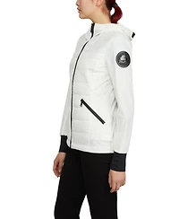 Pajar Women's Cressy Mixed Media Channel Quilted Stretch Puffer