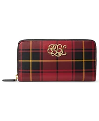 Lauren Ralph Lauren Women's Festive Plaid Print Zipper Wallet