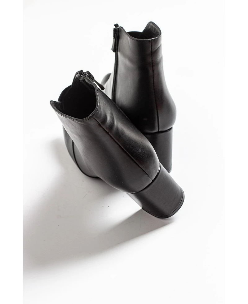 Forever & Always Shoes Finda Leather Block Heel Boot (Women)