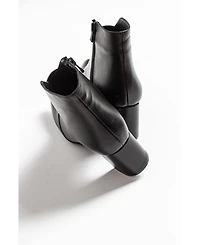 Forever & Always Shoes Finda Leather Block Heel Boot (Women)