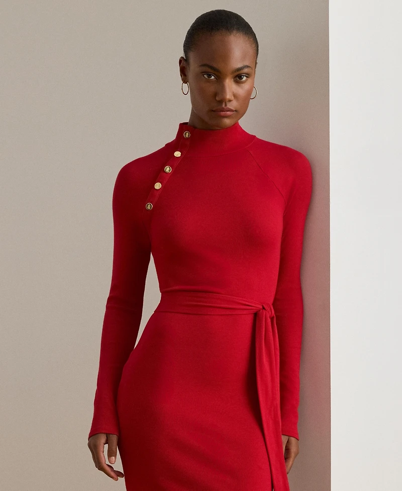 Lauren Ralph Women's Button Trim Dress