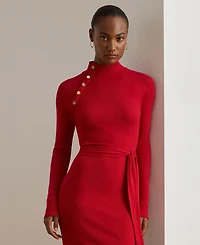 Lauren Ralph Women's Button Trim Dress