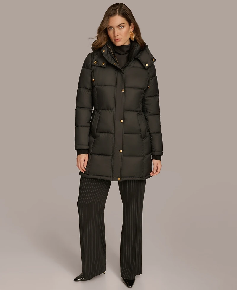 Donna Karan New York Women's Hooded Puffer Coat