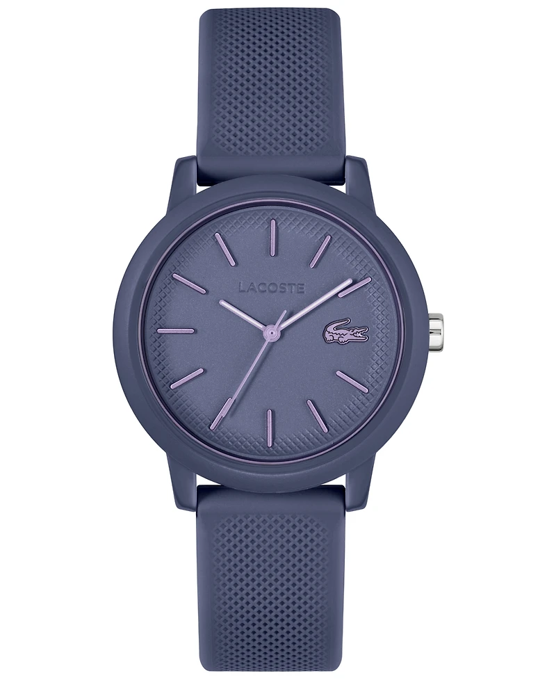 Lacoste Unisex Purple Silicone Strap Watch, 36mm