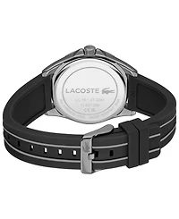 Lacoste Men's Mainsail Black Silicone Strap Watch, 43mm