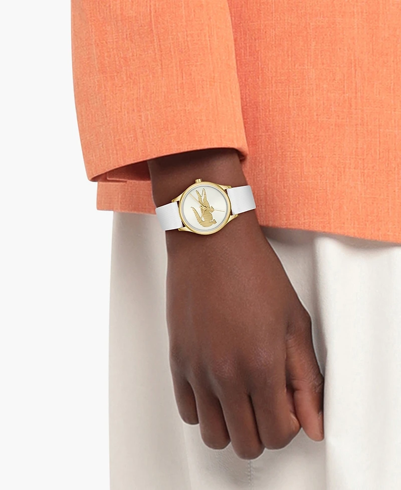 Lacoste Women's Crocodelle White Silicone Strap Watch, 30mm