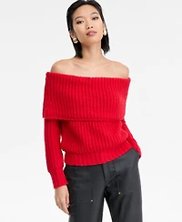 I.n.c. International Concepts Women's Lofty Off-The-Shoulder Sweater, Macy's Exclusive