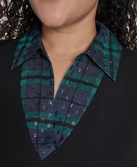 Tommy Hilfiger Plus Long Sleeve A-line Dress